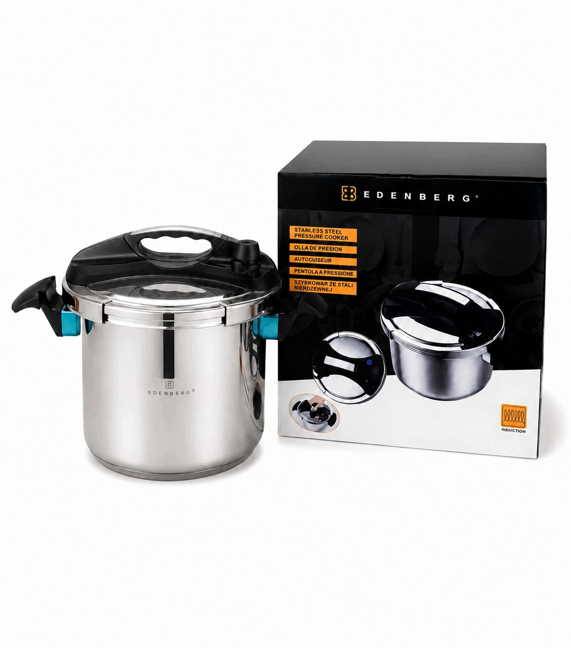 Pressure cooker Edenberg 4 l stainless steel induction dishwasher safe