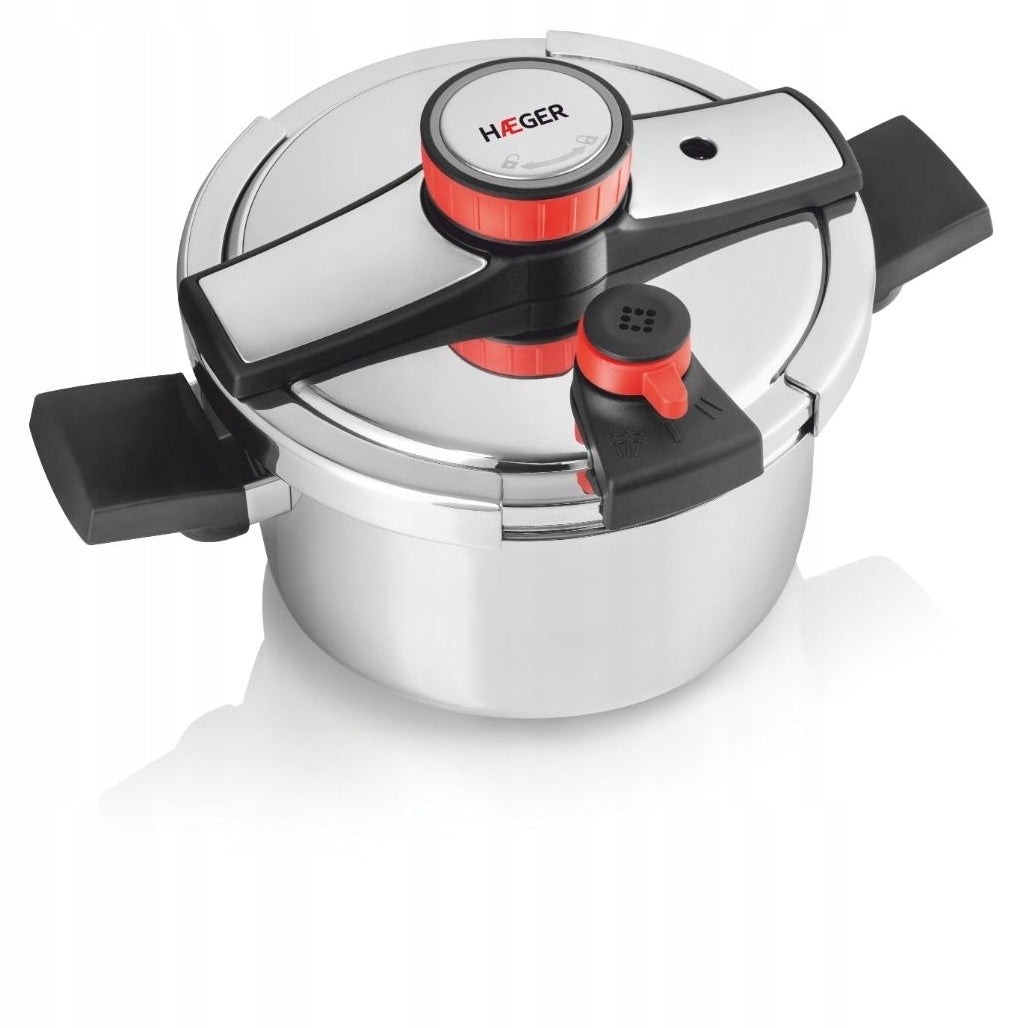 Pressure cooker Haeger PC-6SS.023A, 8L, 24cm, stainless steel with glass cover Brand Haeger