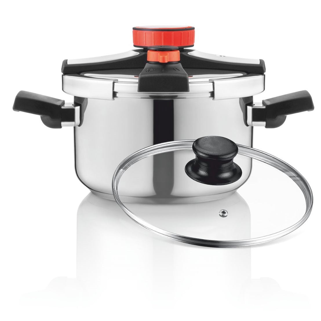 Pressure cooker Haeger PC-6SS.023A, 8L, 24cm, stainless steel with glass cover