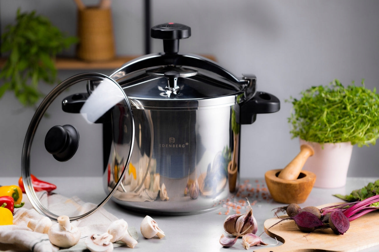 Pressure cooker steel pot LARGE 5,0L 22cm INDUCTION EDENBERG 5731 EAN (GTIN) 6905428557324