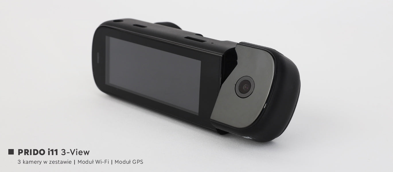 Prido i11 3-View Car Video Recorder Rear View Camera GPS Wi-Fi 4K Memory card included none