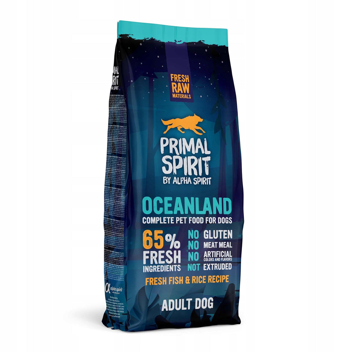 Primal Spirit Dog food OCEANLAND 65% Meat FISH CHICKEN 12kg Brand Primal Spirit