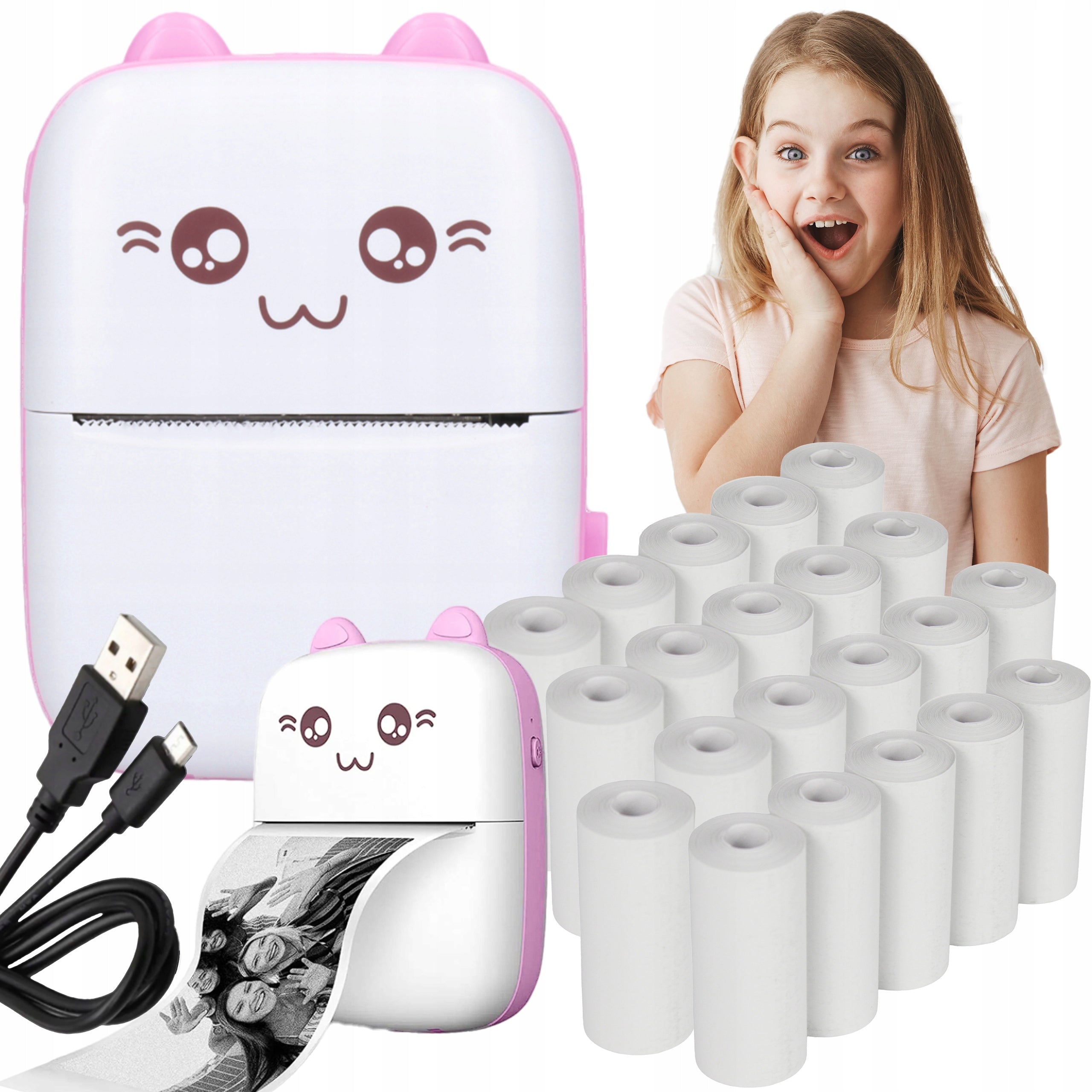 Print Mini Thermal Printer Instant Camera Paper Roll 21 ROLLS