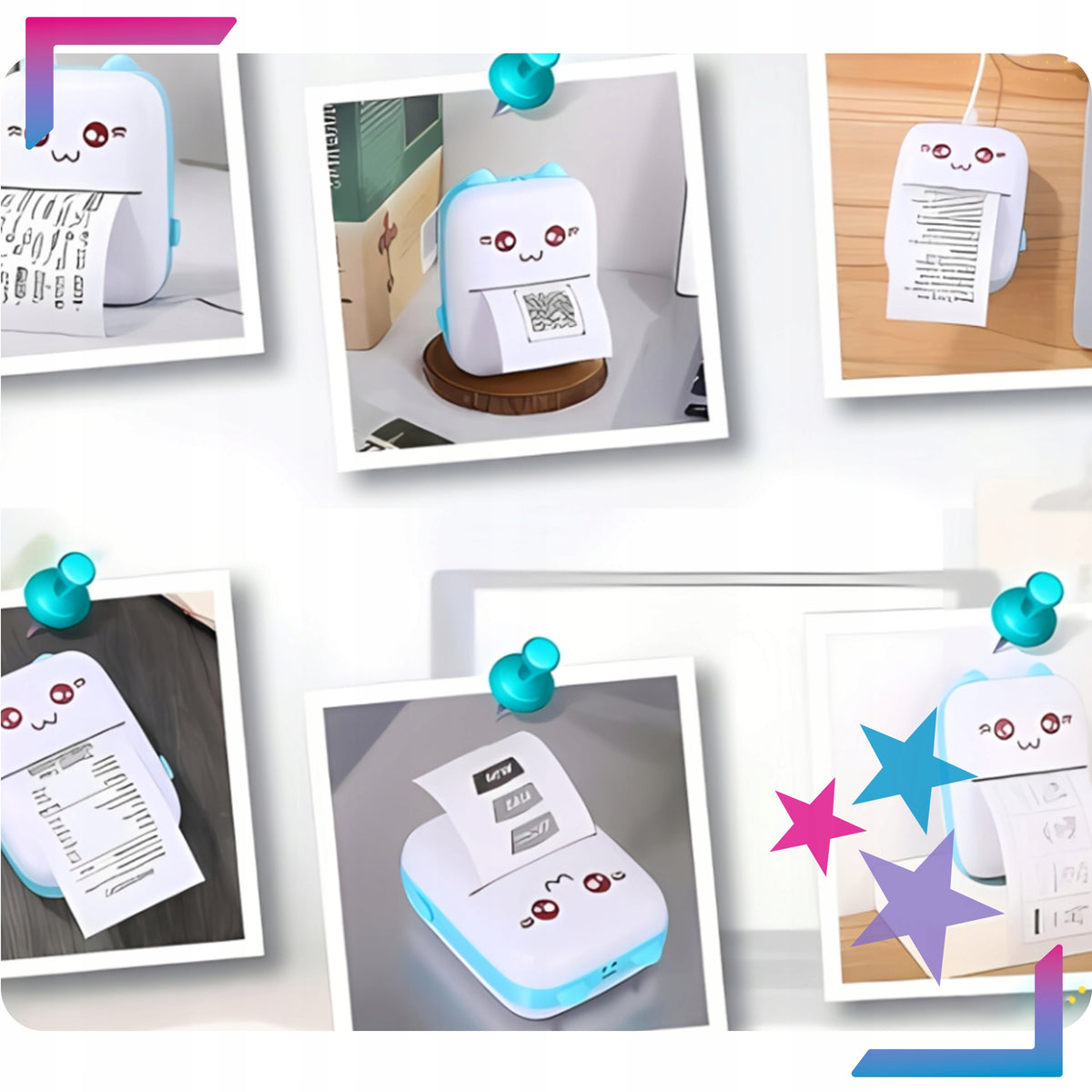 Print thermal printer mini instant camera + 11 rolls paper Manufacturer code Drukuś cyfrowy Aparat dla dzieci
