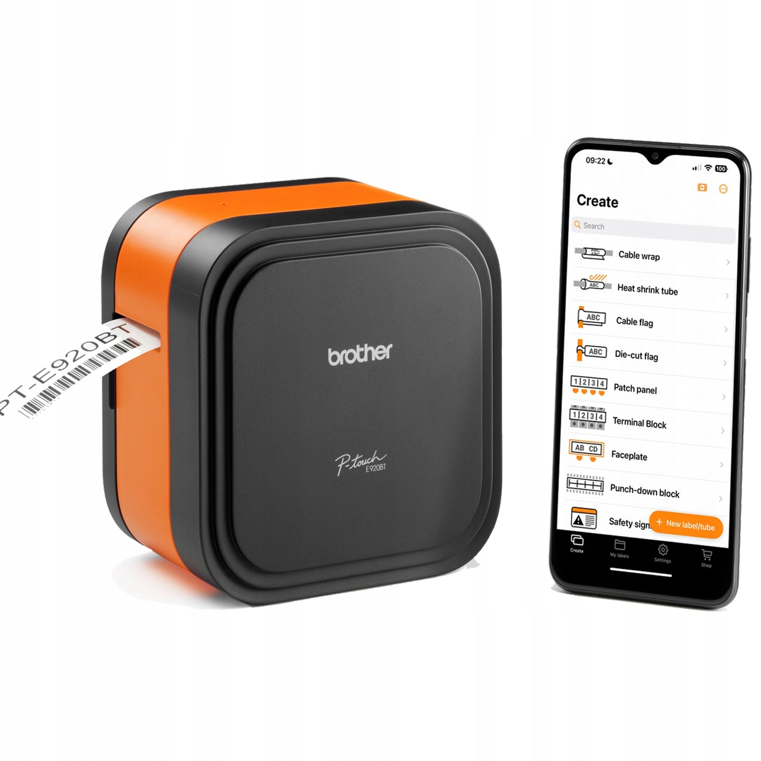 Printer Brother CUBE PT-E720BT Bluetooth USB BT wireless TZe 24mm