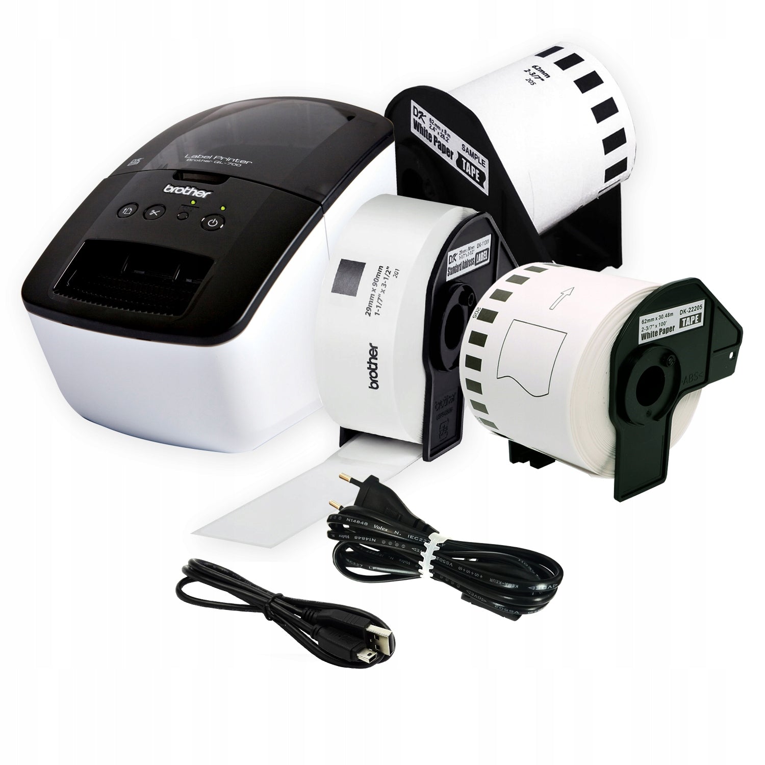 Printer Brother QL-700 fast + 3 DK tapes