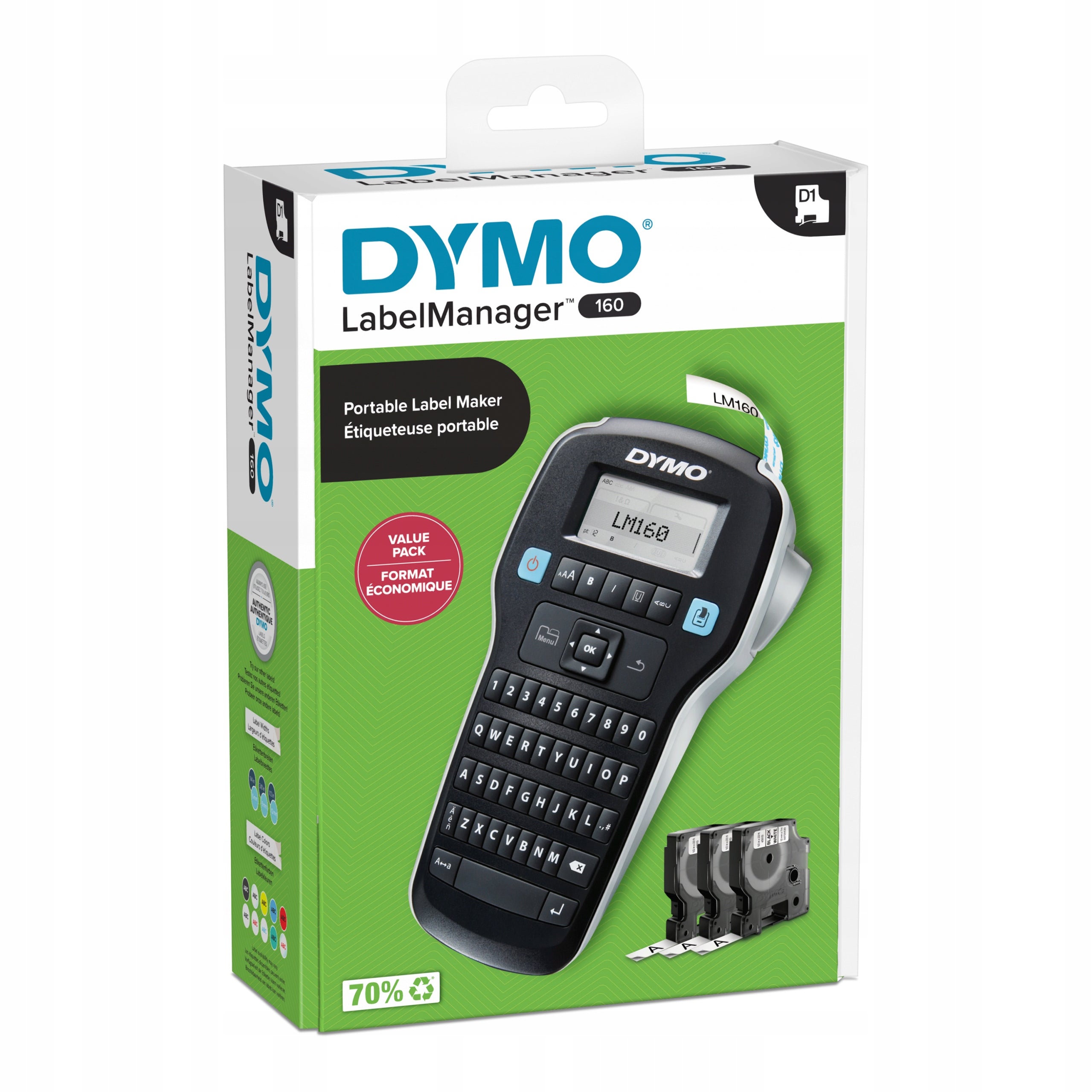 Printer DYMO LabelManager 160, LM160 3 tape 2181011