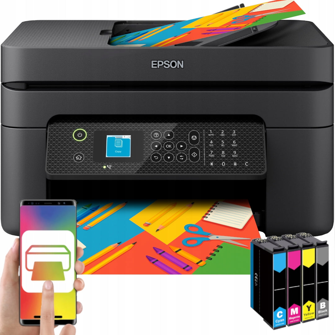 Printer EPSON SCAN COPY FAX COLOR PRINTING DUPLEX WIFI USB ADF 30 + INKS