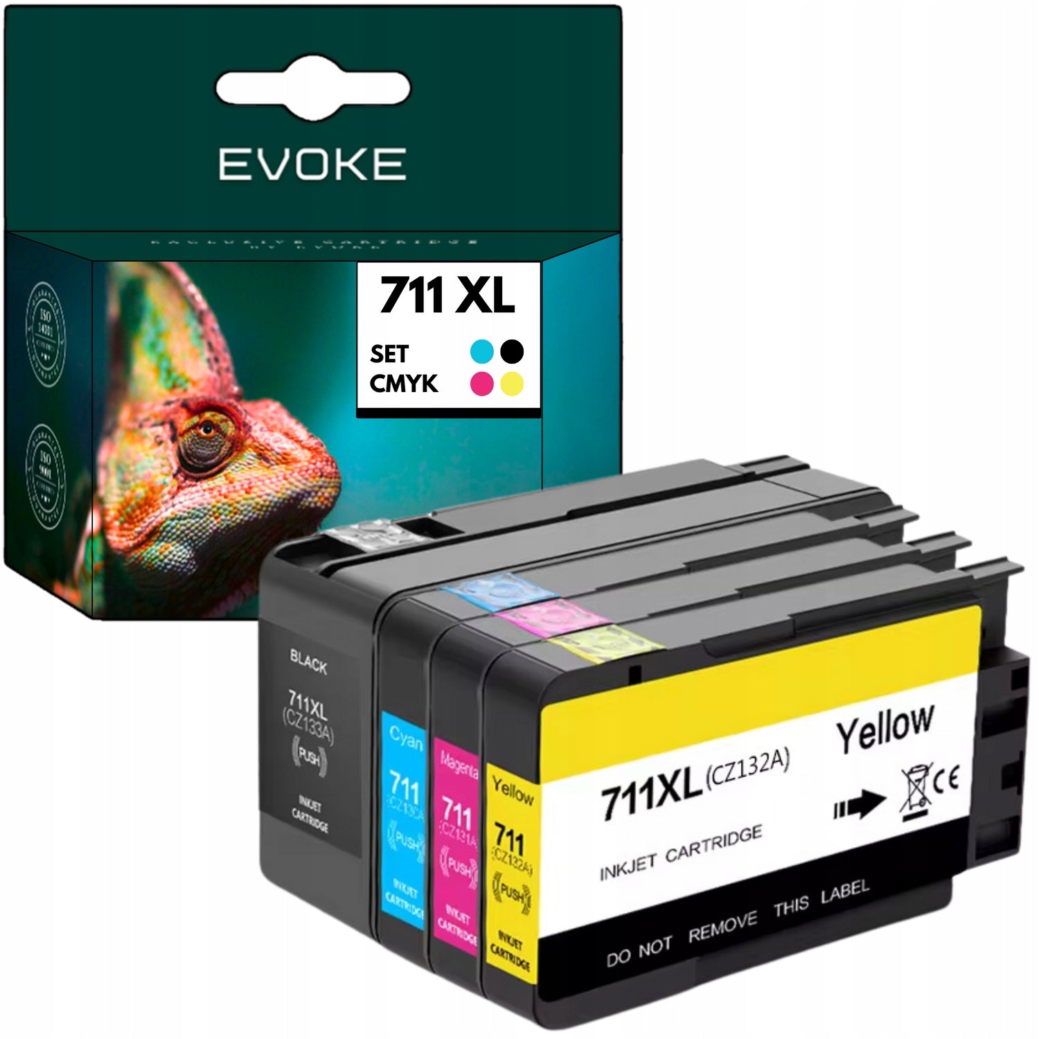 Printer ink for HP 711 XL | black + colour set | Set of 711XL