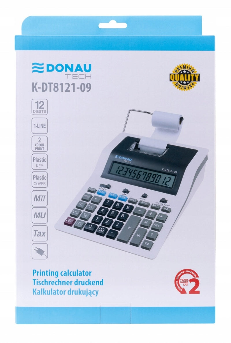 Printing calculator 12-digit display CI-CX123N Donau Tech Manufacturer code K-DT8121-09
