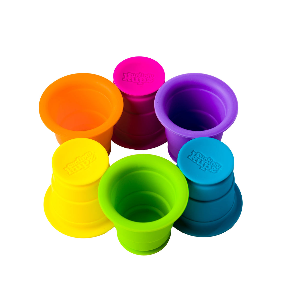 Přísavkové kelímky Fat Brain Suction Kupz 6 ks silikonové pro děti Packaging status original