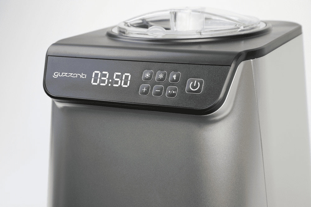 Přístroj na zmrzlinu Guzzanti stříbrný, 1,2 l, 135 W s vyjímatelnou nádobou Dominant color silver/gray