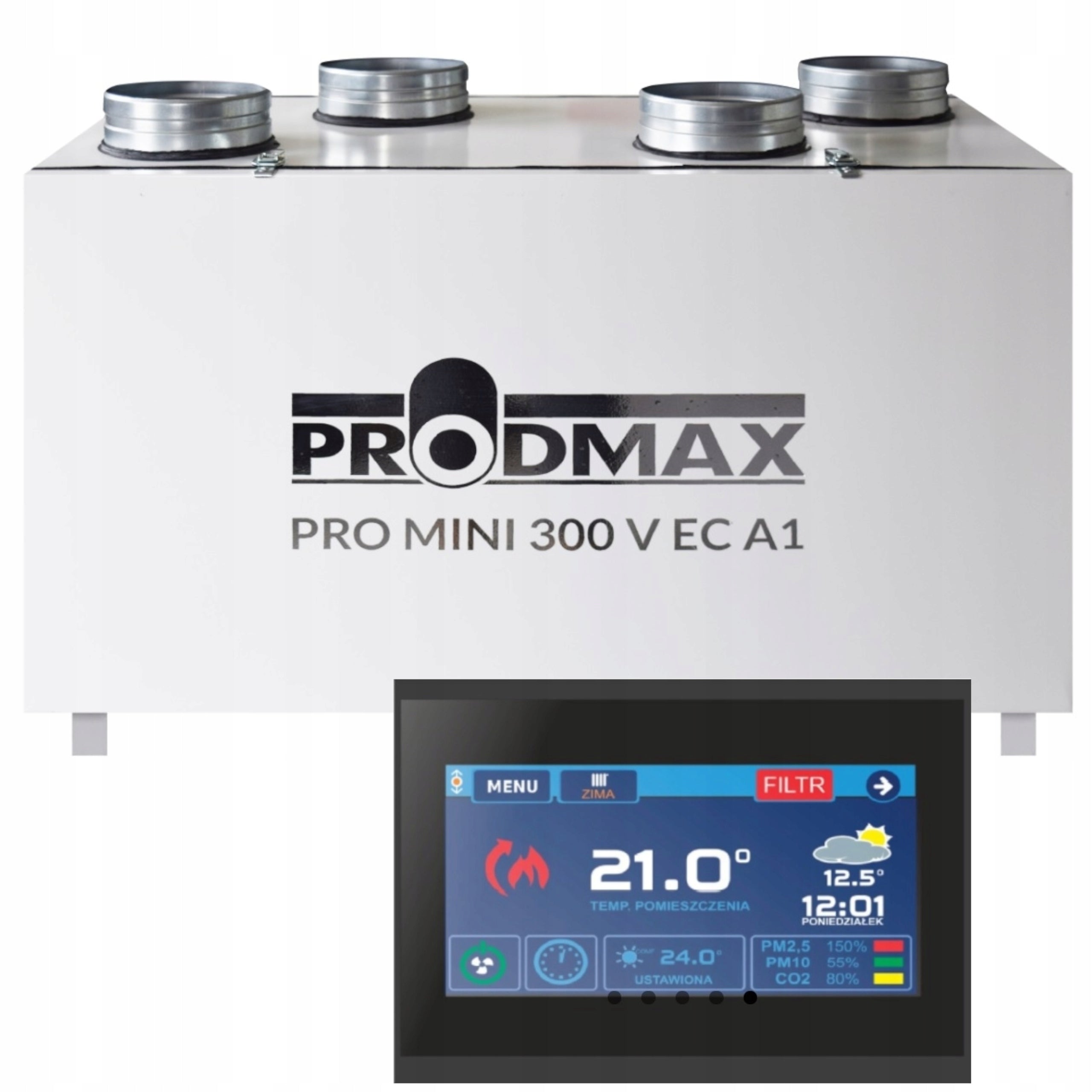 Prodmax recuperator ventilation unit Pro Mini 300V/H Brand Prodmax