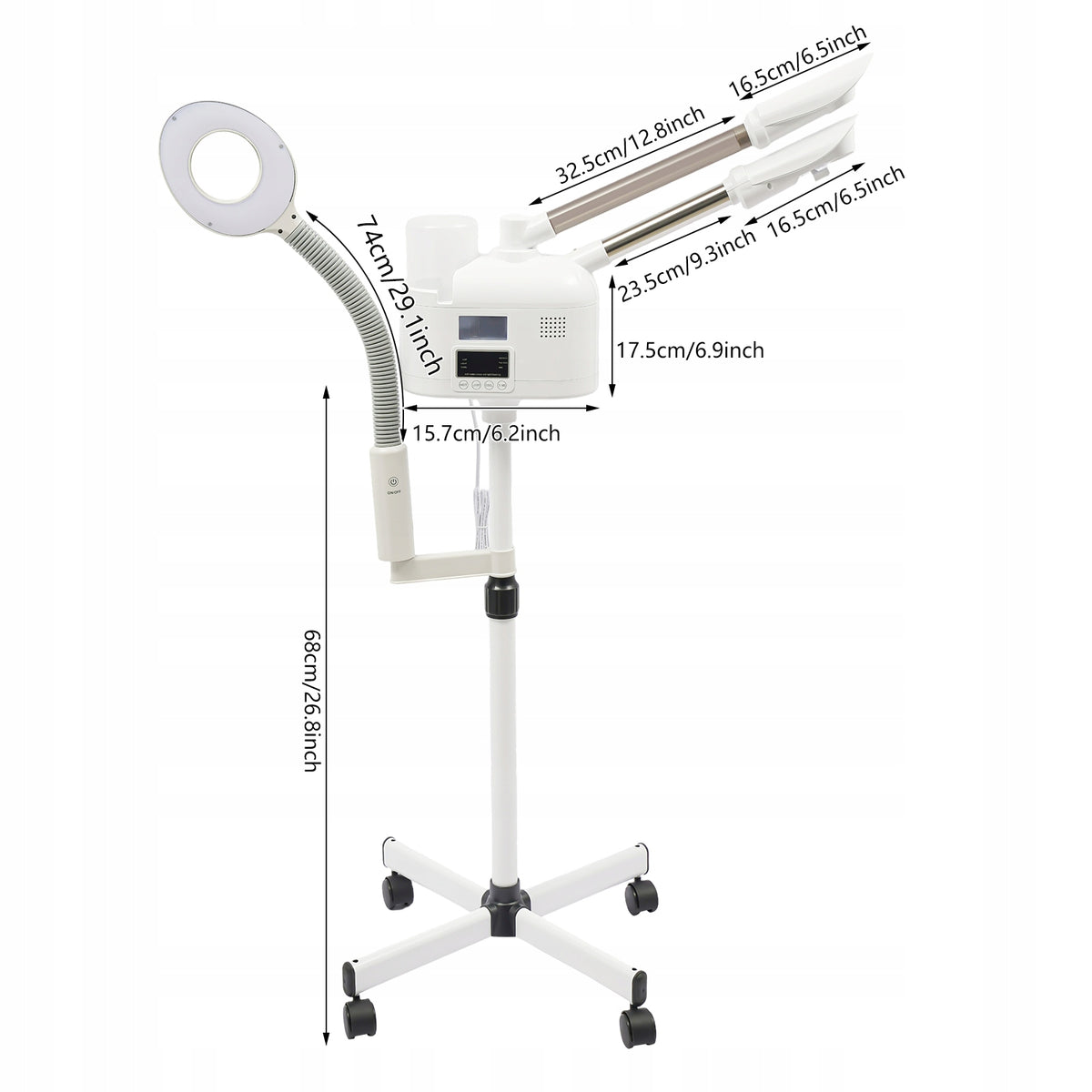 Professional 3-in-1 Facial Steamer with Hot and Cold Nozzles Manufacturer code man68713