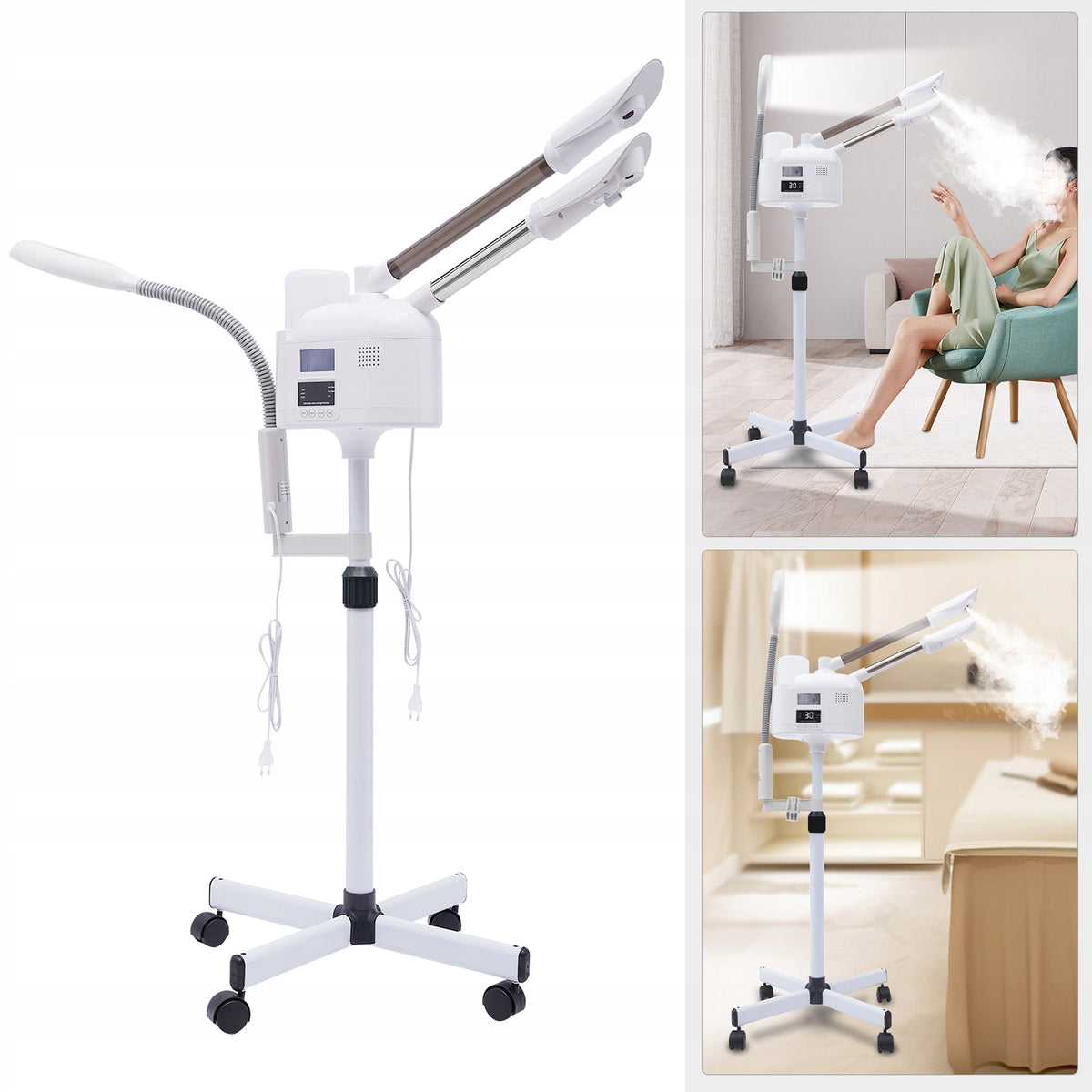 Professional 3-in-1 Facial Steamer with Hot and Cold Nozzles Packaging status original