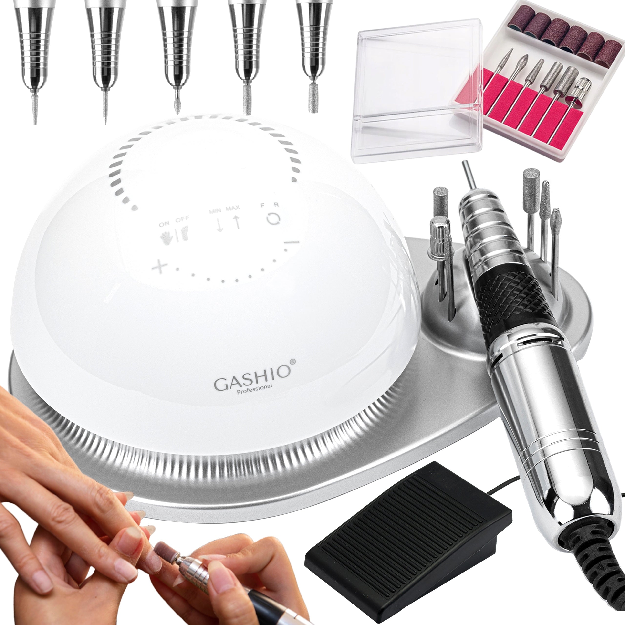 Professional 68W Manicure Nail Milling Machine with Premium Cutters and LEDs