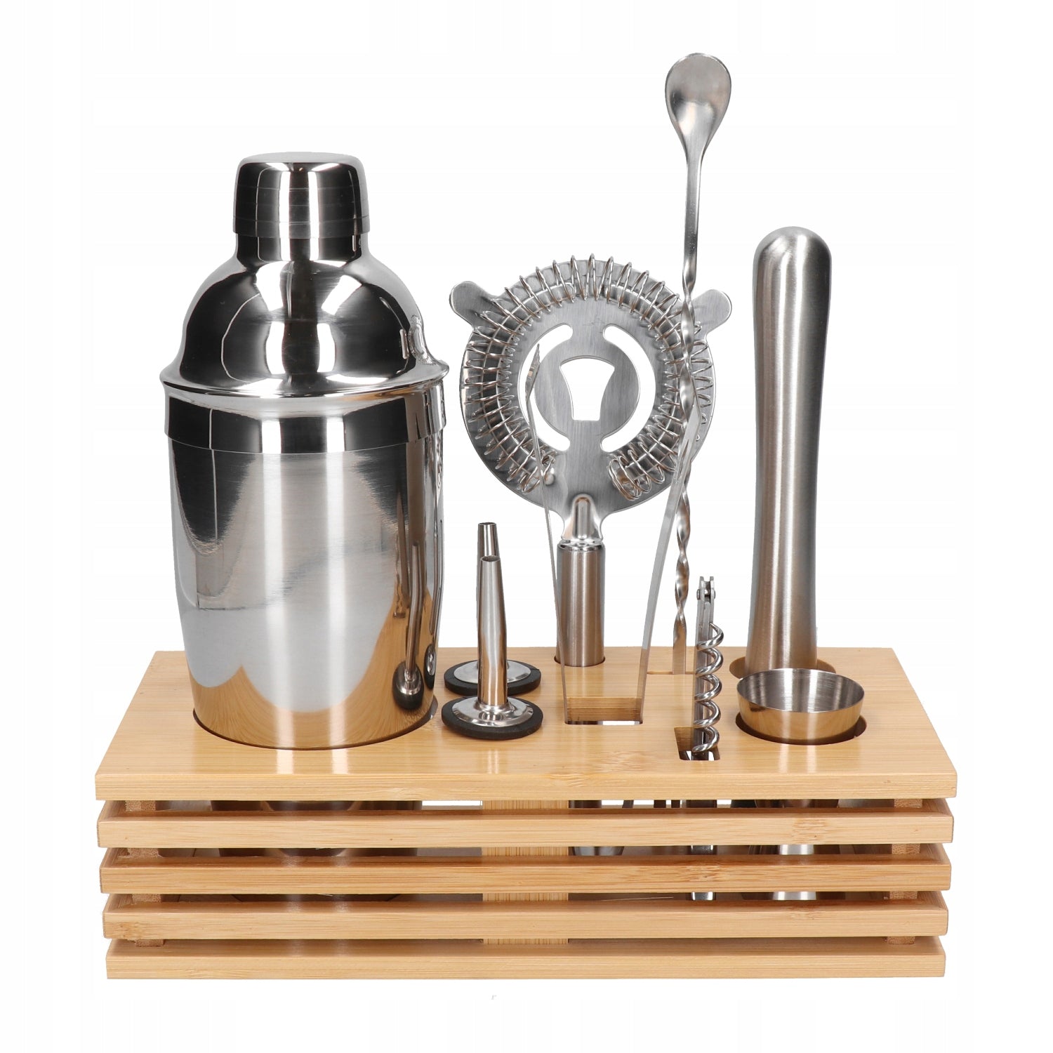 Professional Bartending Set for Drinks 10el. with Multilayer Stand Packaging status original