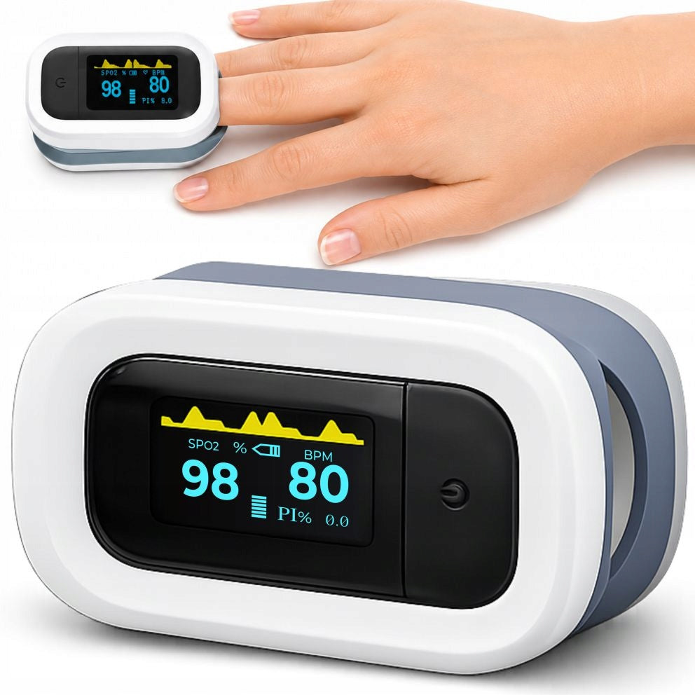 Professional Digital Finger Pulse Oximeter, Linomag, OLED Screen, Fast