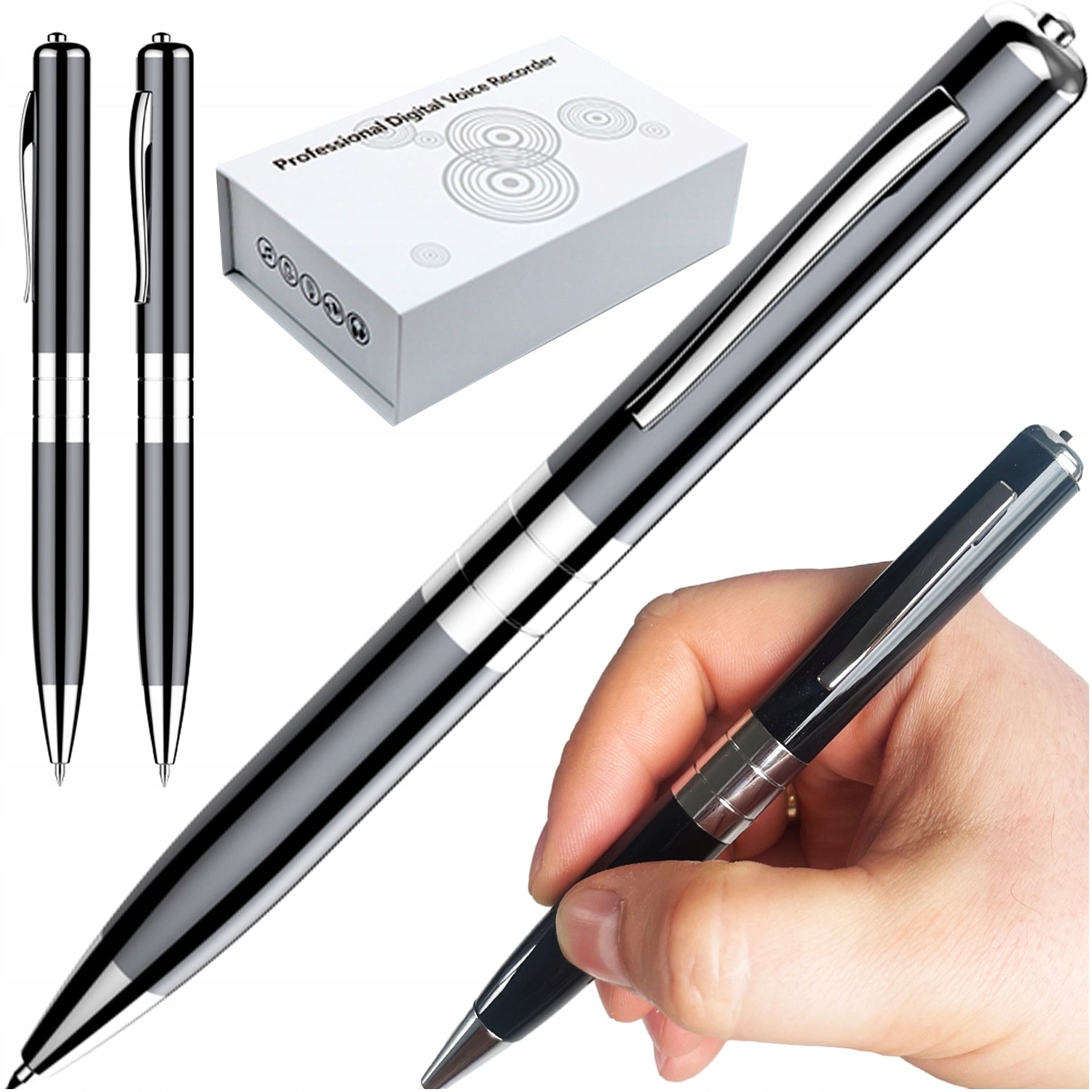 Professional Digital Pen Shaped Voice Recorder 64GB Black