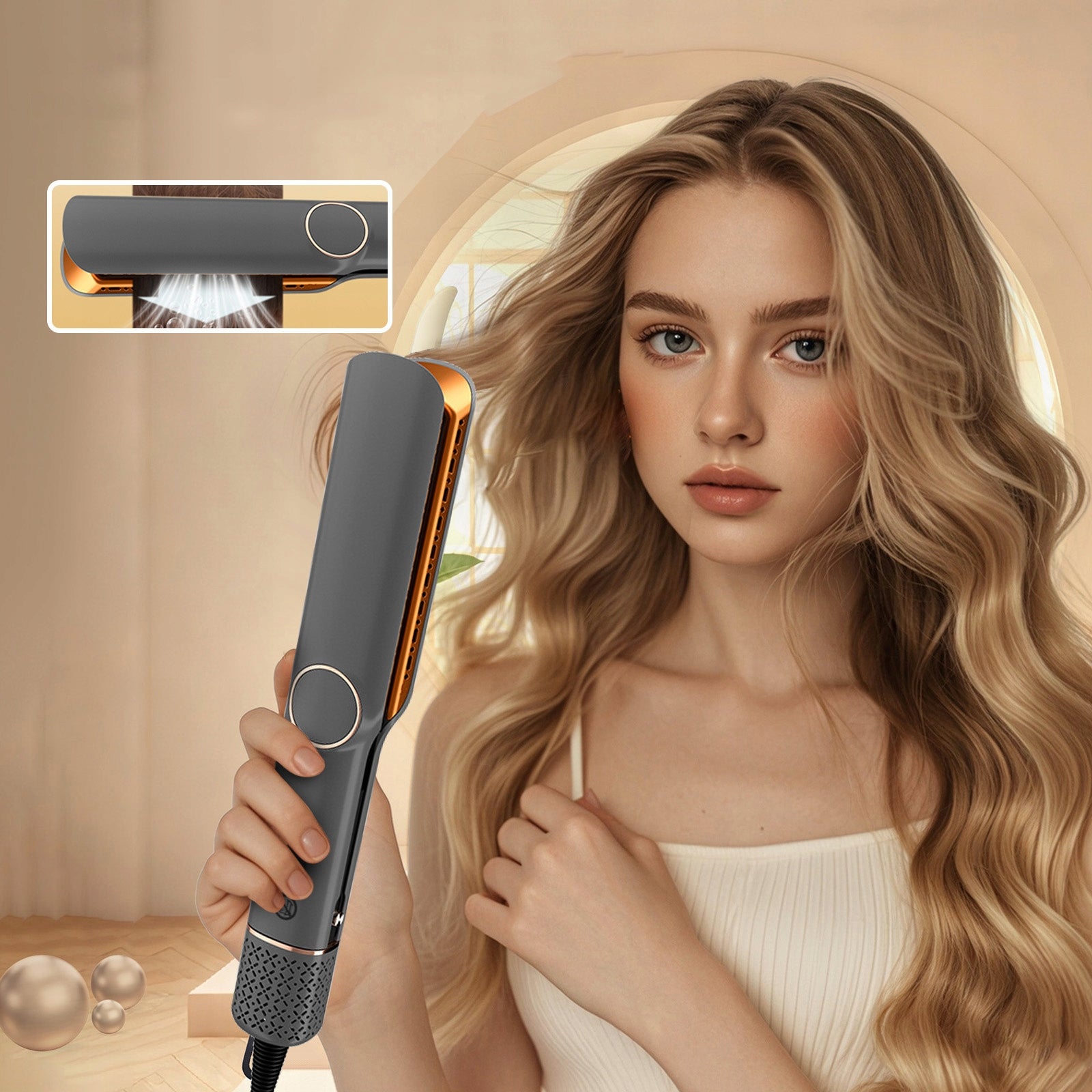 Professional Hair Dryer Straightener 2-in-1 1300W for Hair Styling Brand no brand