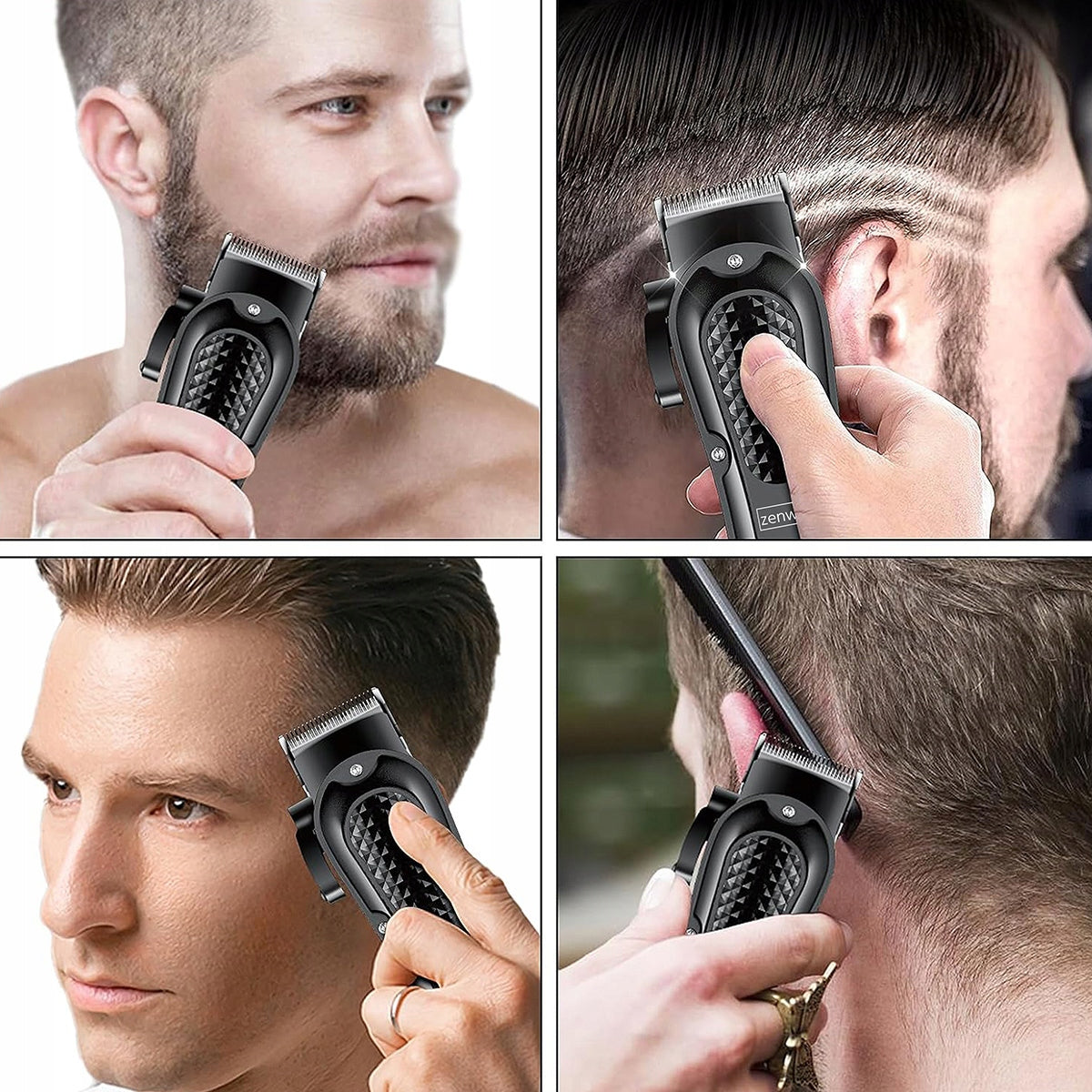 Professional Hair Shaving Clipper Beard Men's USB Trimmer Packaging status original