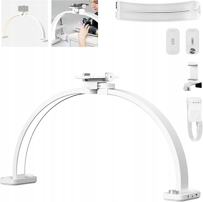 Professional LED Semi Ring Lamp 40W CRI95 With Phone Holder
