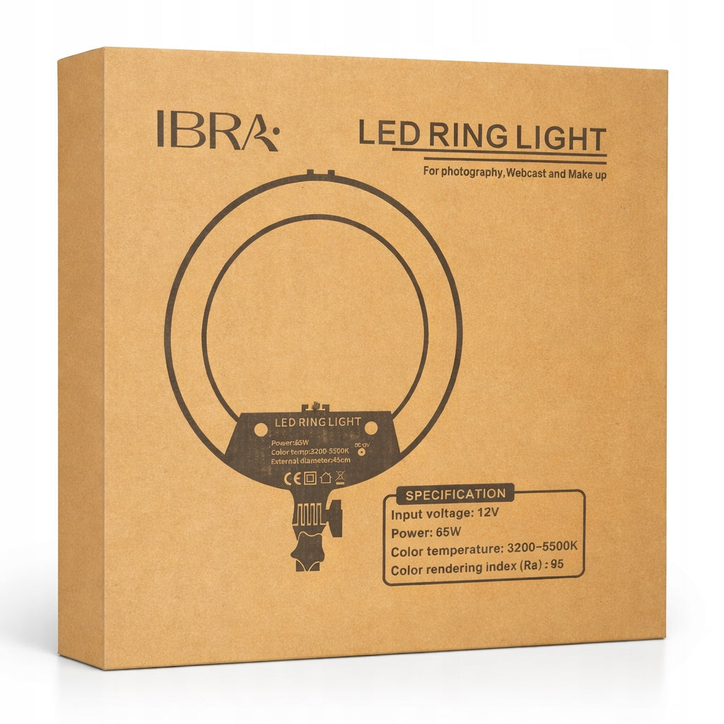 Professional LED ring lamp 18" inches white KY-BK416 IBRA MAKEUP Brand Ibra Makeup