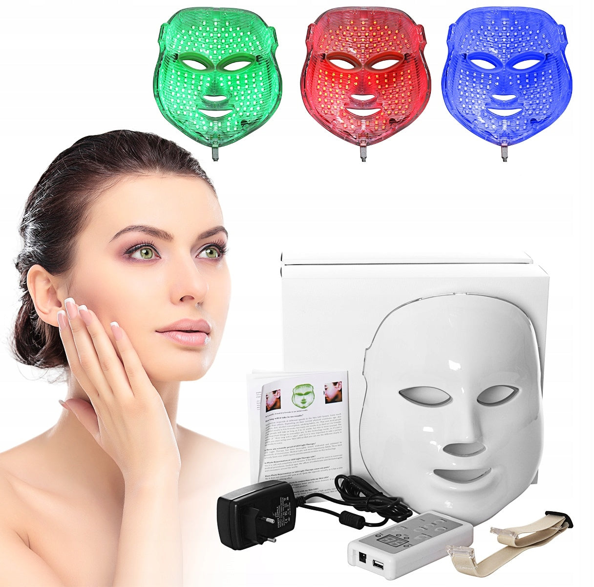 Professional Led Mask 3 Colors Photon Therapy