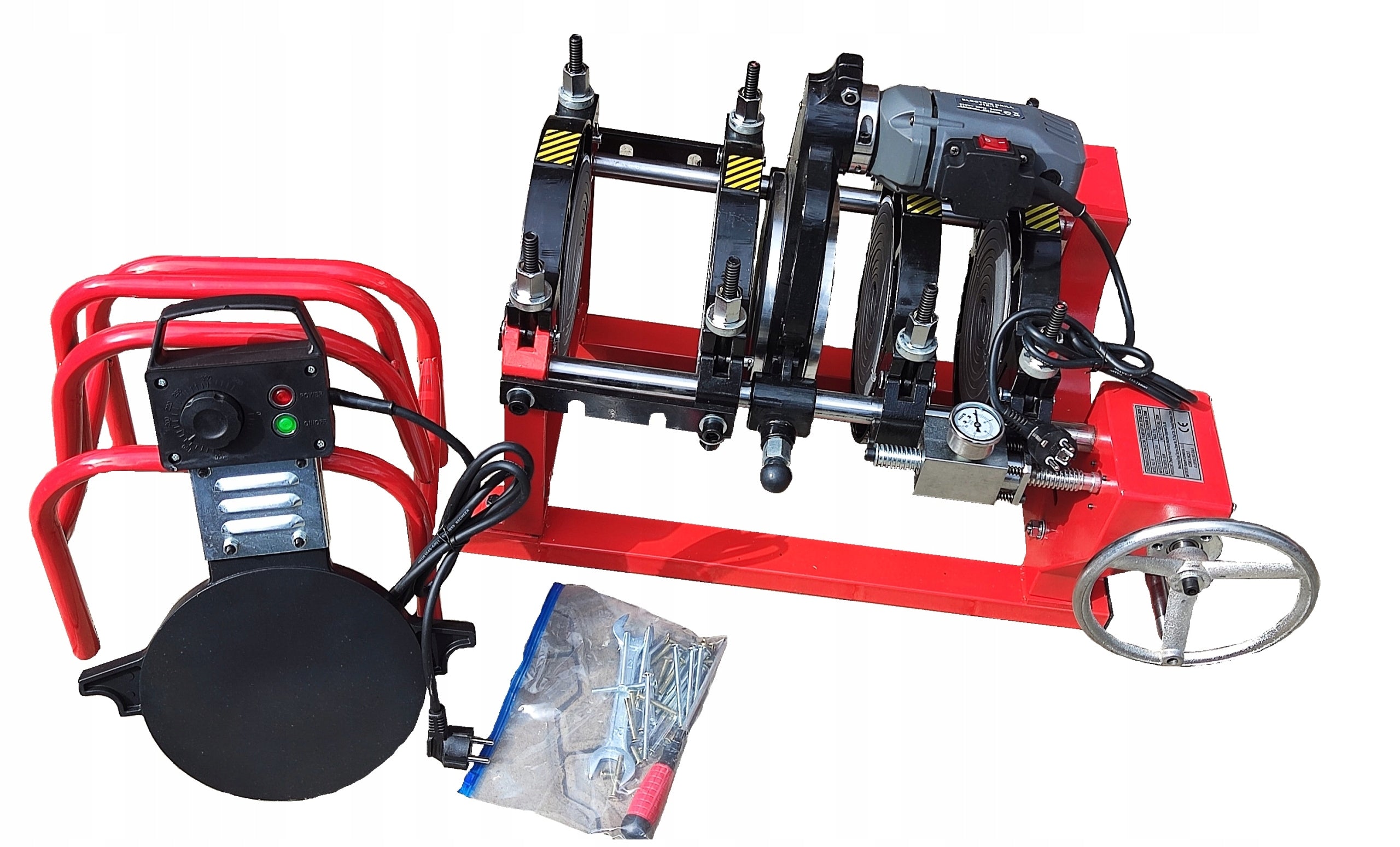 Professional PP PE PVDF HDPE 50-160 Pipe Butt Welding Machine With Pressure Gauge