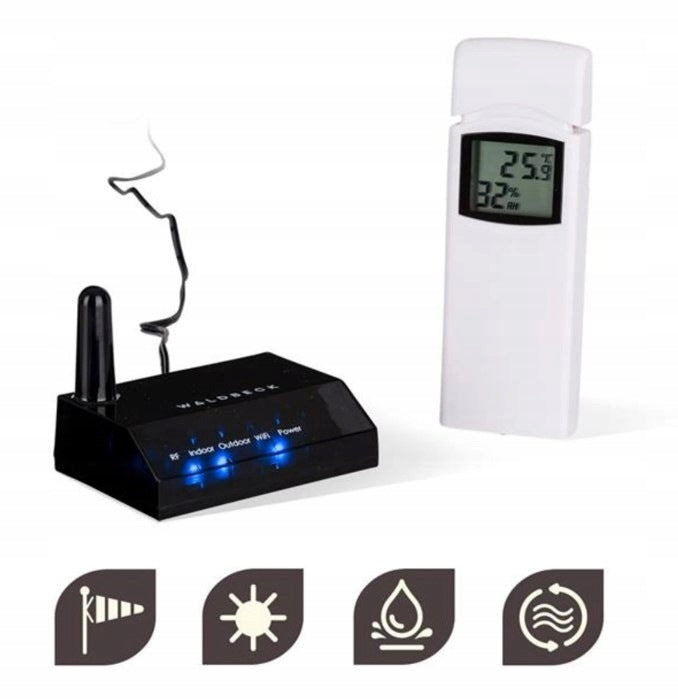 Professional Weather Station Klarstein Halley 6in1 WiFi Application 100m Brand Waldbeck