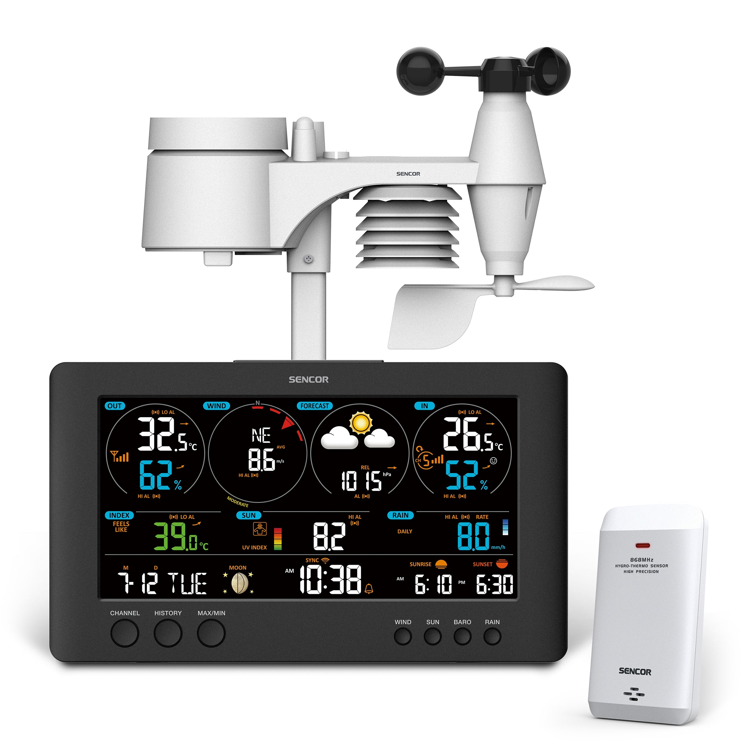 Professional Weather Station WiFi Sencor SWS 12500 Packaging status original
