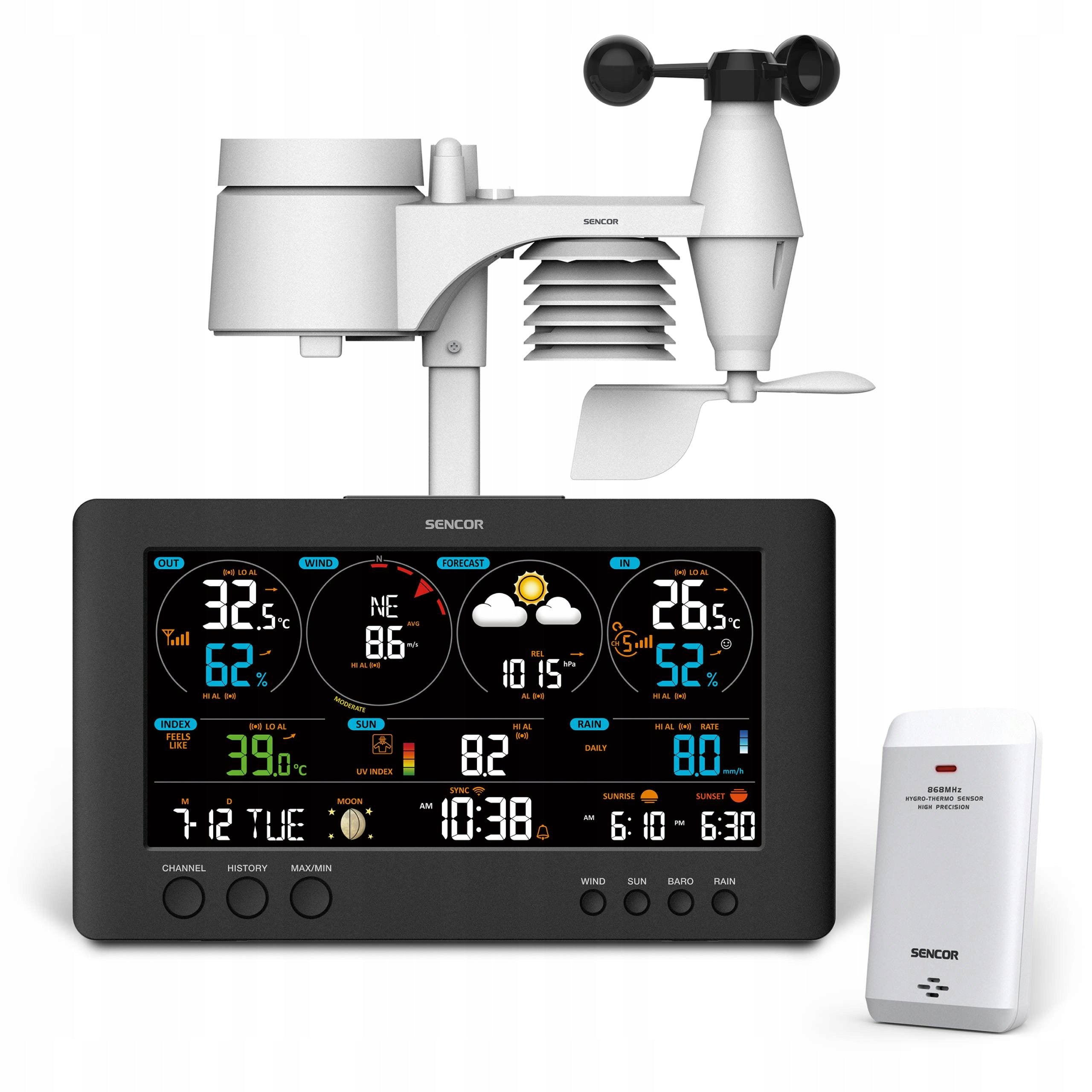 Professional Weather Station WiFi Sencor SWS 12500