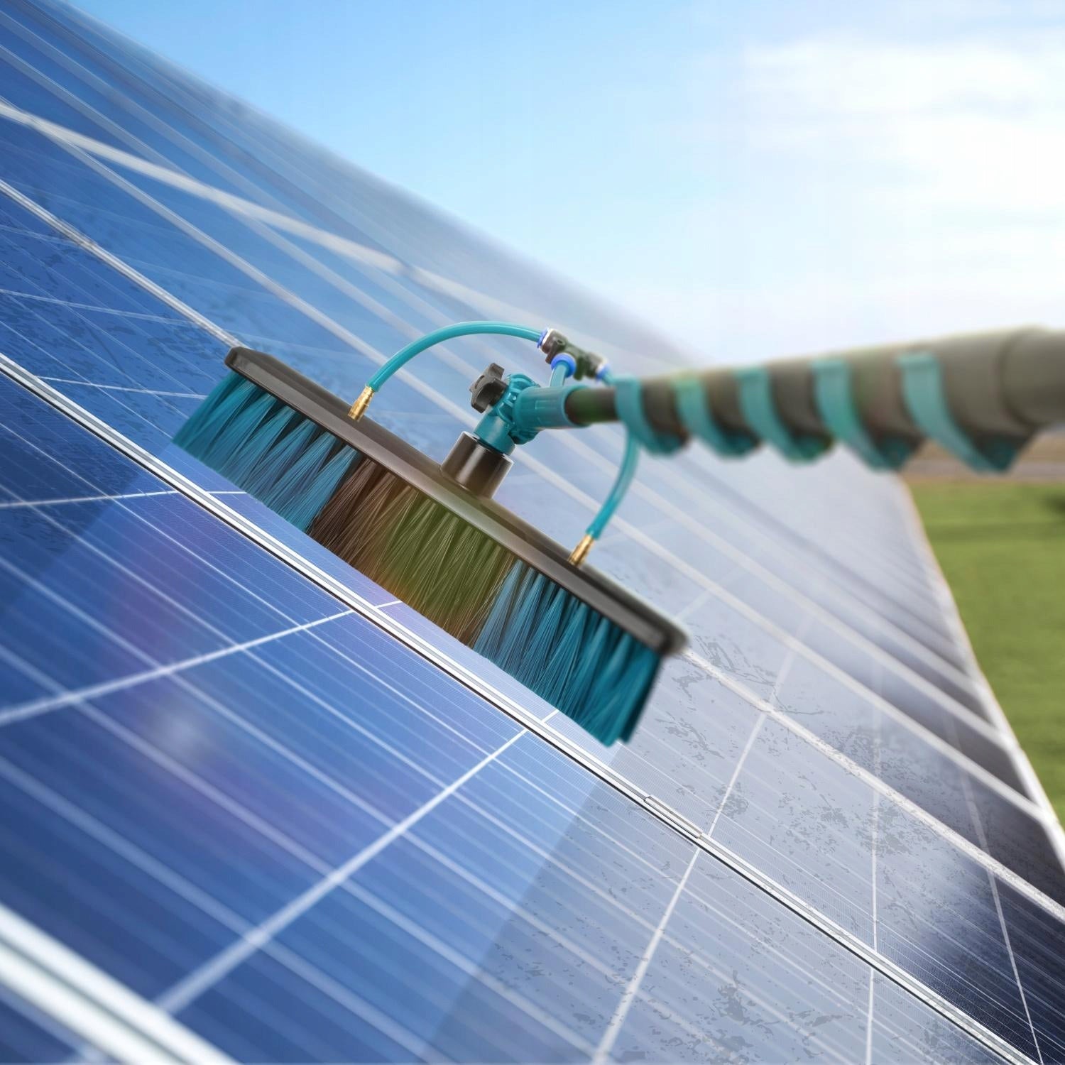 Professional washer telescopic brush 2m washing photovoltaic panels Packaging status original