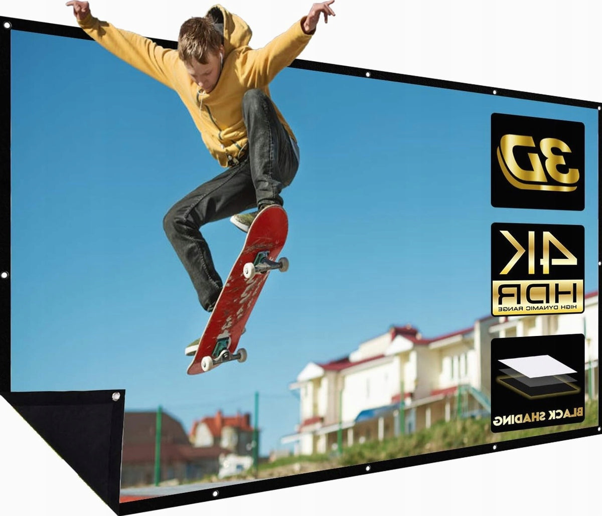 Projection 120 inch 16:9 Portable For Home Theater 4k hd 3d