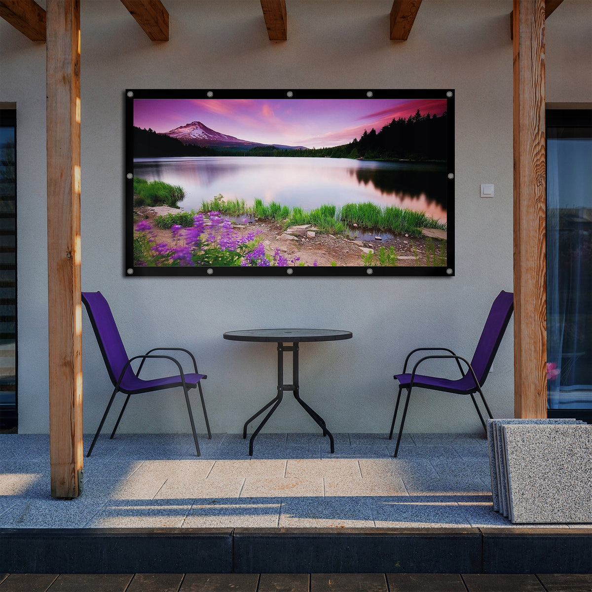 Projection screen portable large 120'' 270x154cm 4K HD 16:9 Maclean MC-982 Manufacturer code MC-982