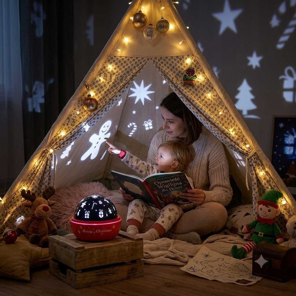 Projector Christmas LED Night Light Designs MERRY CHRISTMAS Decoration Manufacturer code Projektor świetlny ze świątecznym