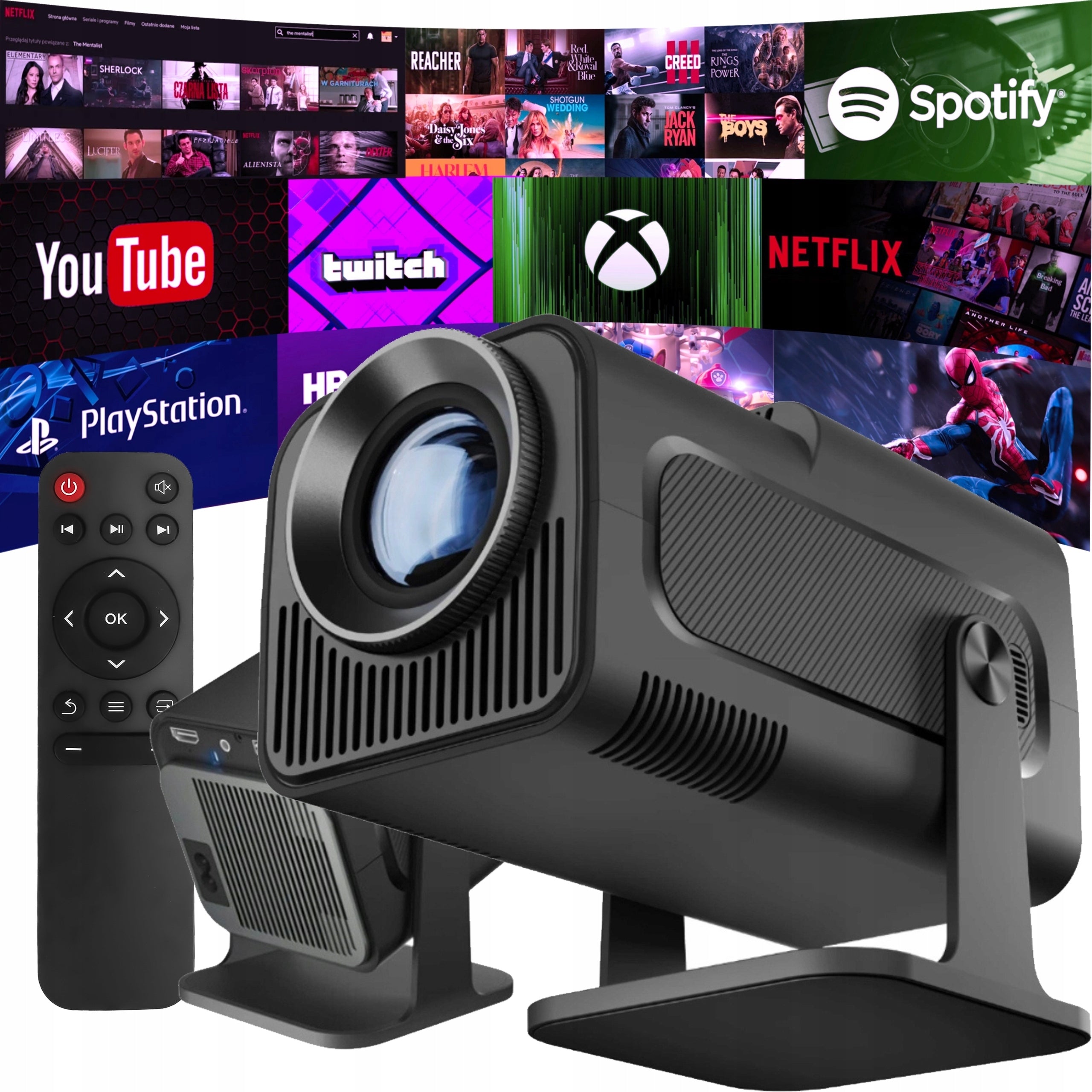 Projector HY320 PRO 2026 Android 13 2/16GB 4K Smart TV WiFi Bluetooth Manufacturer code HY320 ULTRA NTV