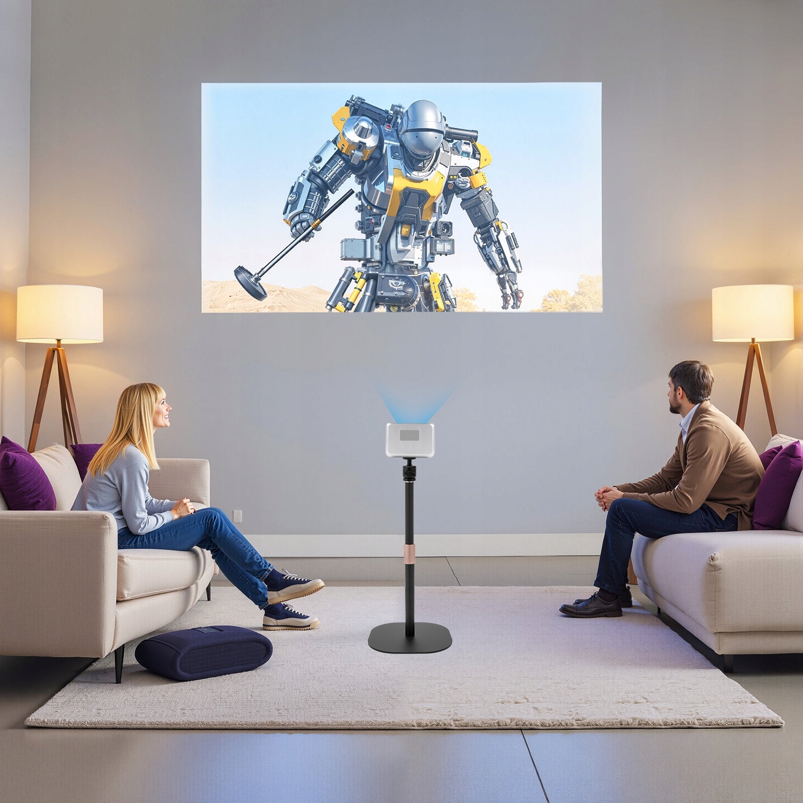 Projector Stand 360° Swivel Adjustable Height Projector Mount 65-120cm Manufacturer code 562950