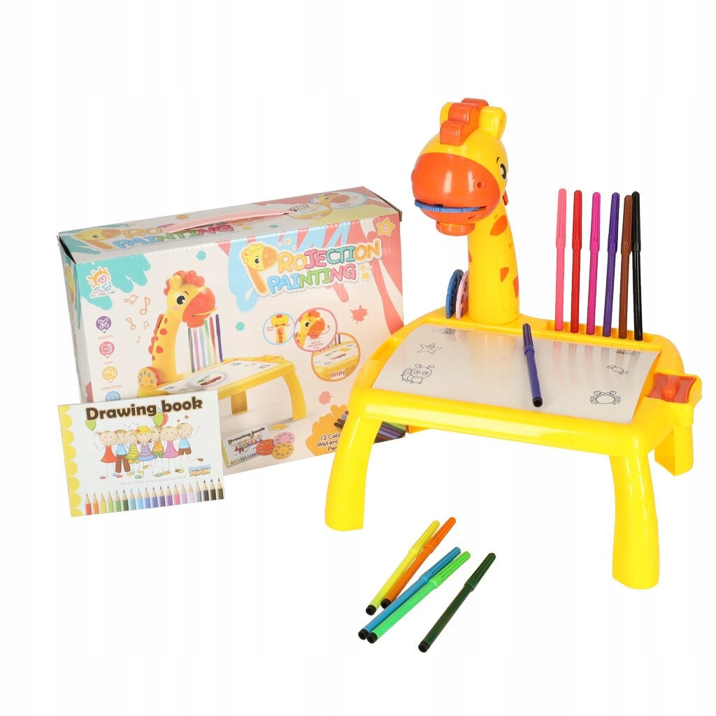 Projector Table Drawing Table Giraffe Yellow Kik