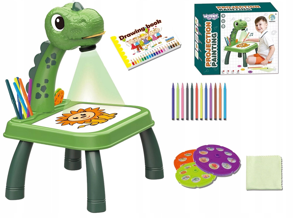 Projector with accessories Adar - Dinosaur green