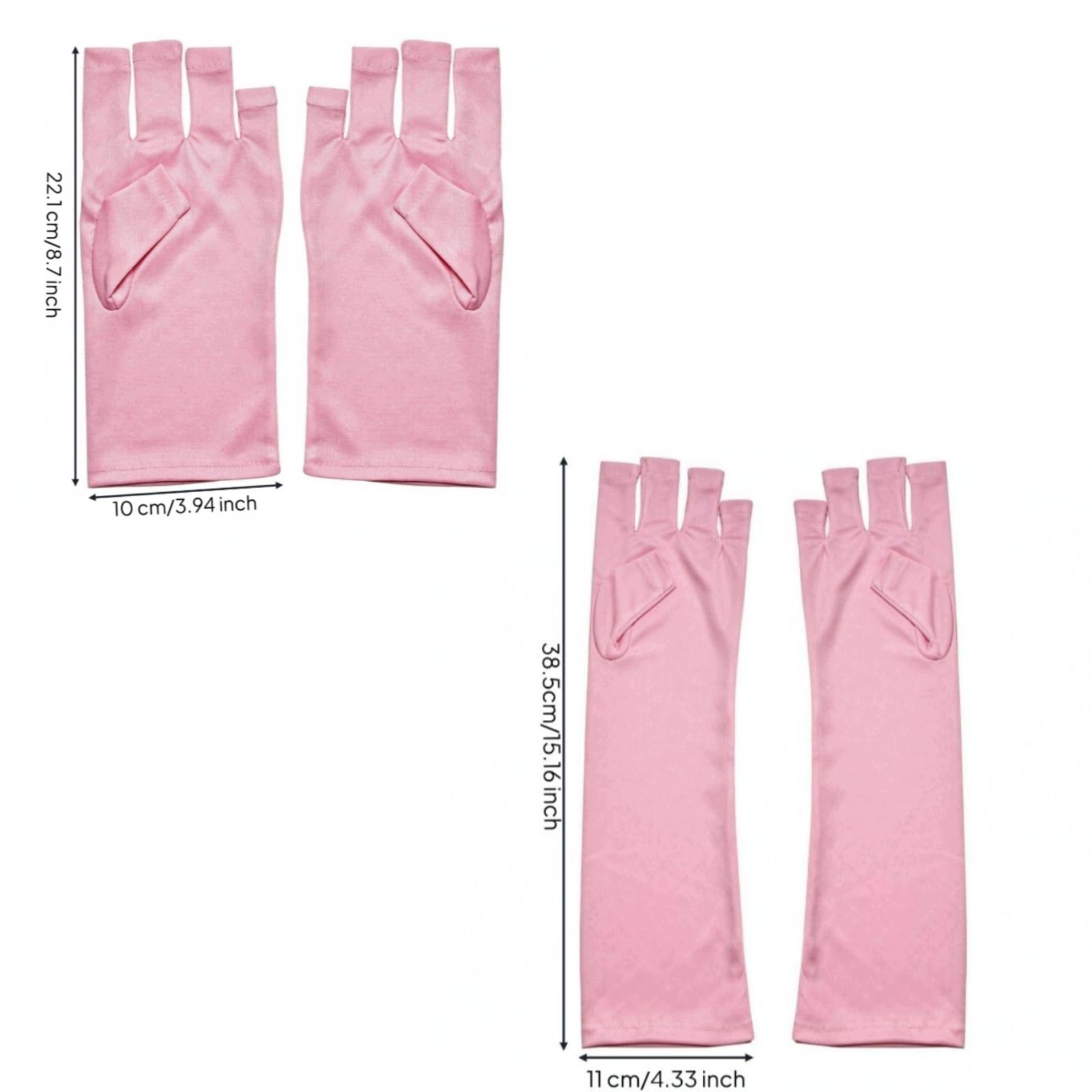 Protection Gloves Polyester Material Fingerless Manicure Hand Short Pink Medical device type accessories for a medical device or a product without an intended medical purpose