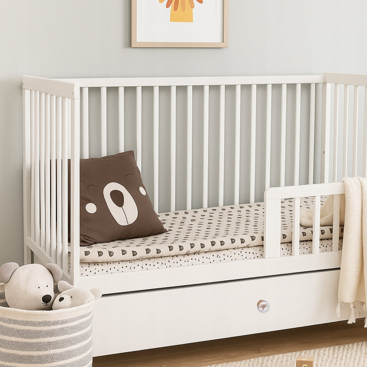 Protective Barrier for Children's Bed - 120 cm White Medical device no
