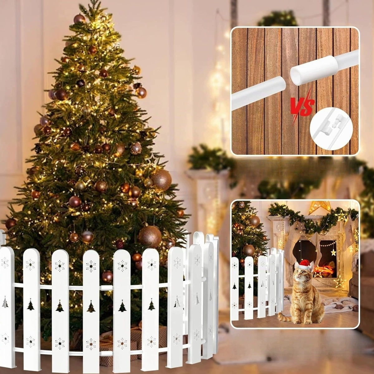 Protective Christmas Tree Fence 28 Panels 42 cm Christmas Tree Cover White Manufacturer code 5904423711275