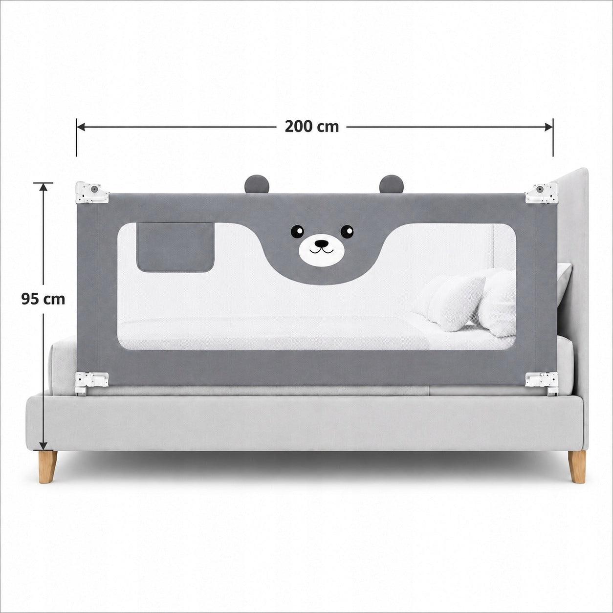 Protective barrier for bed 200 cm safety gate for child 95 cm Packaging status original
