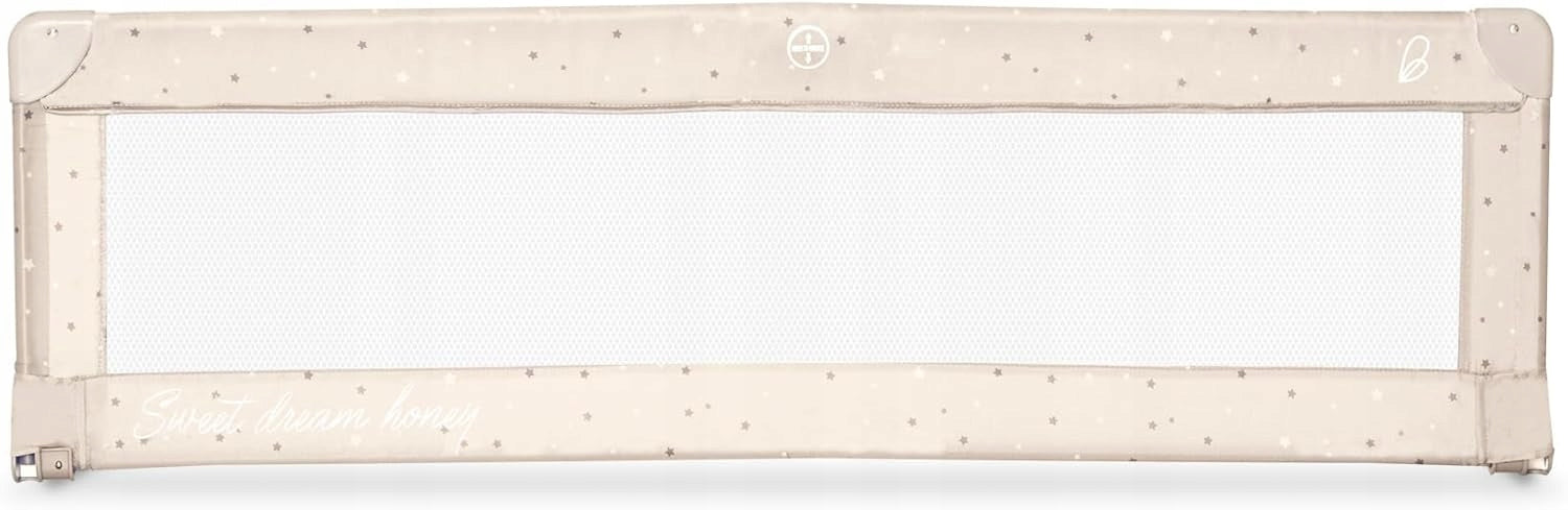 Protective barrier for bed Asalvo 150 cm beige folding stars