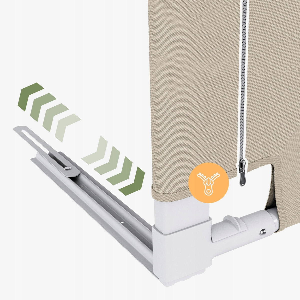 Protective barrier for bed TULANO Cover 44 Beige Color beige