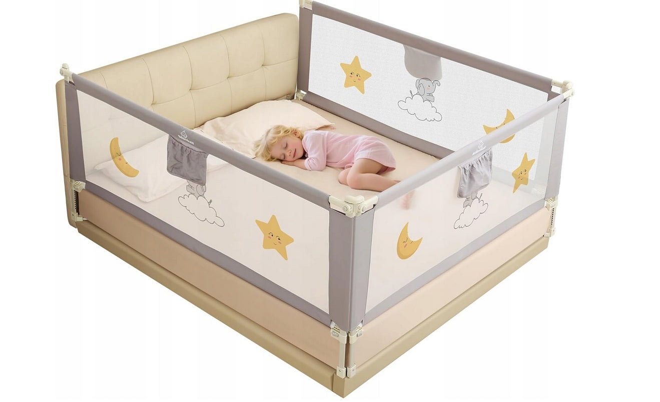 Protective barrier for children's bed Protection against falling out 2x200 +190