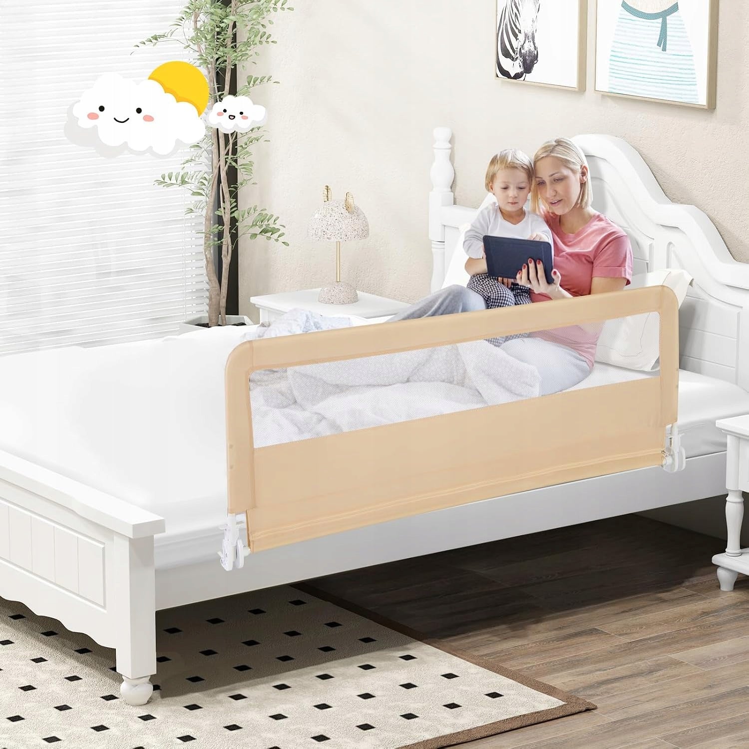 Protective barrier for cot folding 150 x 55 cm with belt Manufacturer code BS10044BE