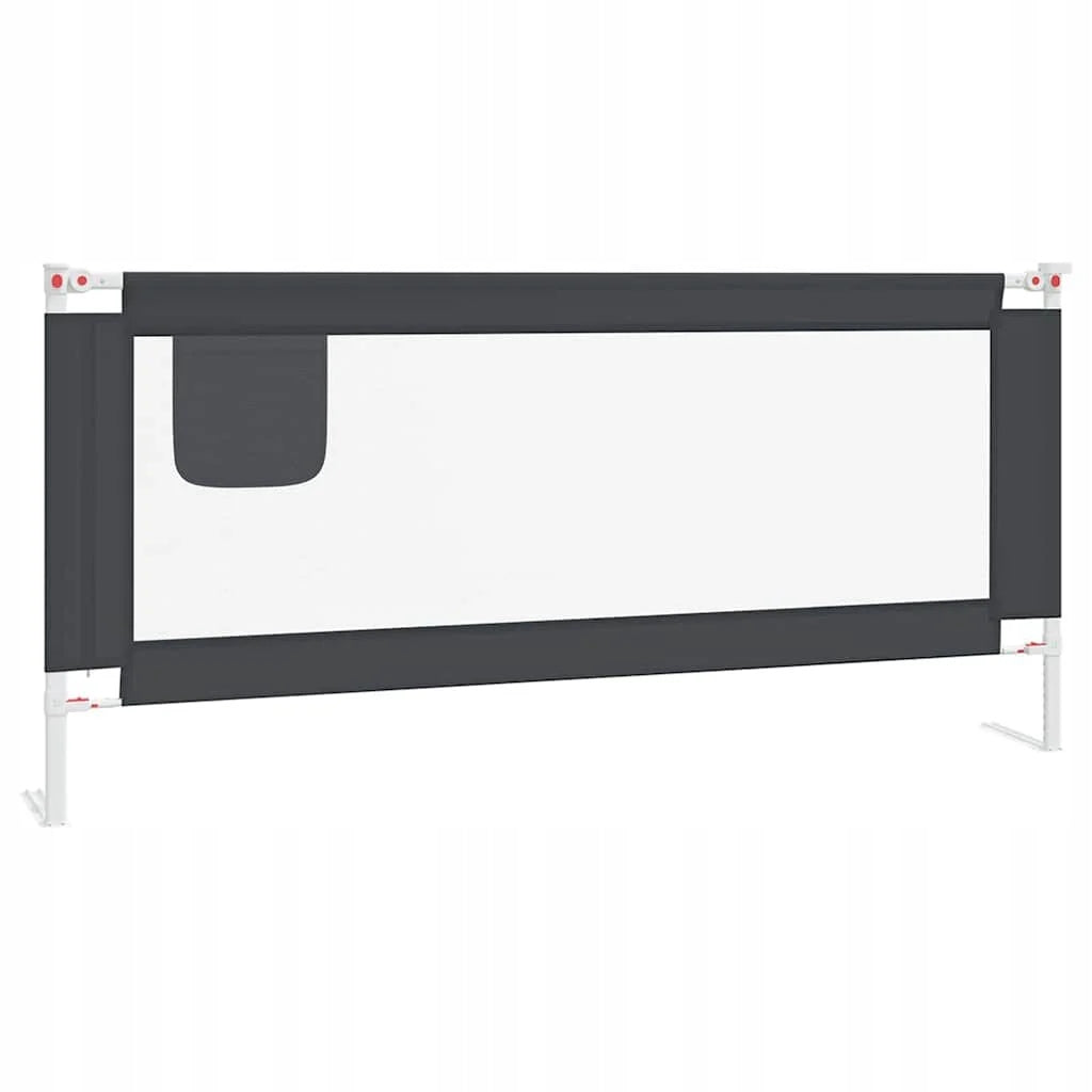 Protective barrier for crib vidaXL 200 cm dark grey solid construction
