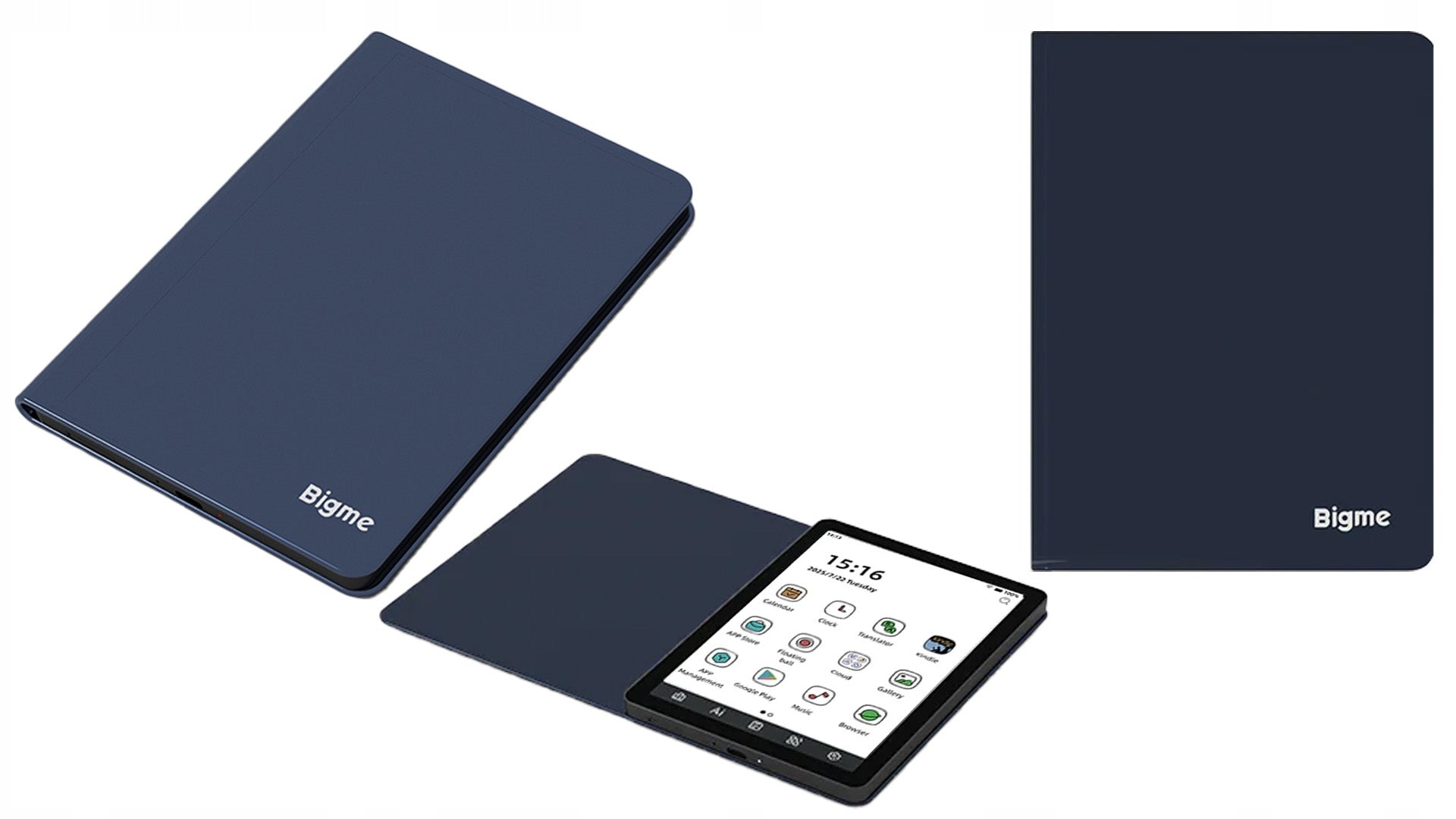 Protective case for BIGME B6 e-book reader with flap NAVY BLUE Manufacturer code 6973555480723